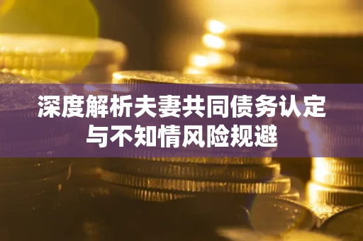 济南深度解析夫妻共同债务认定与不知情风险规避